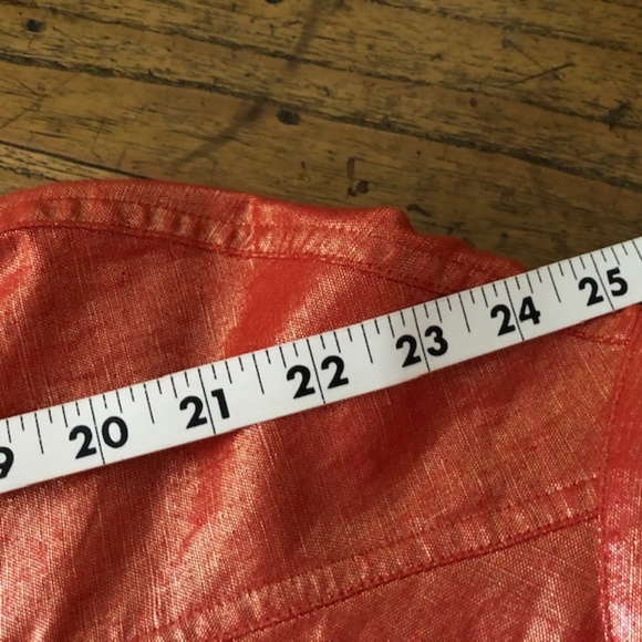 Women's Chico's Orange Iridescent Jacket - Chico's Size 2  (L/XL) - Picture 13 of 16